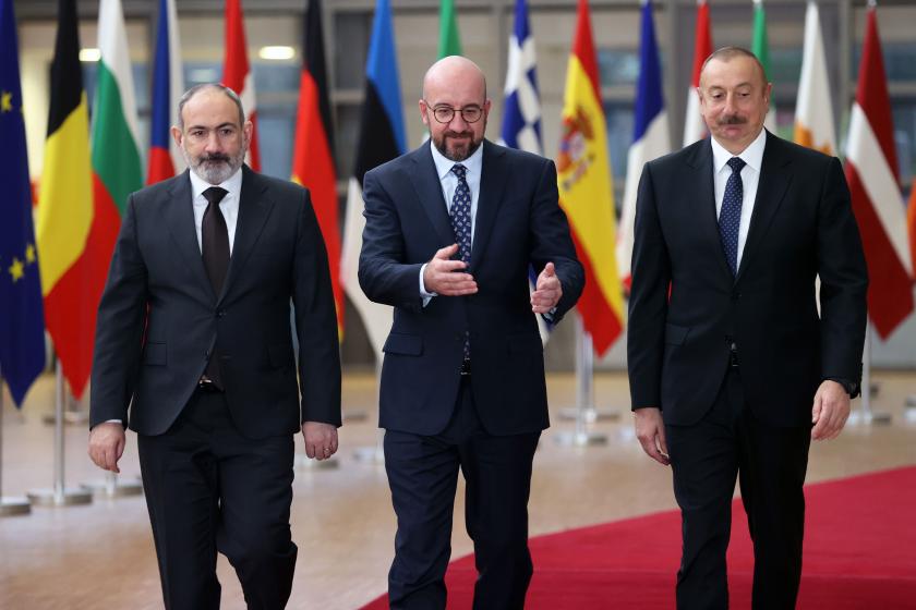 Nikol Paşinyan, Charles Michel, İlham Aliyev