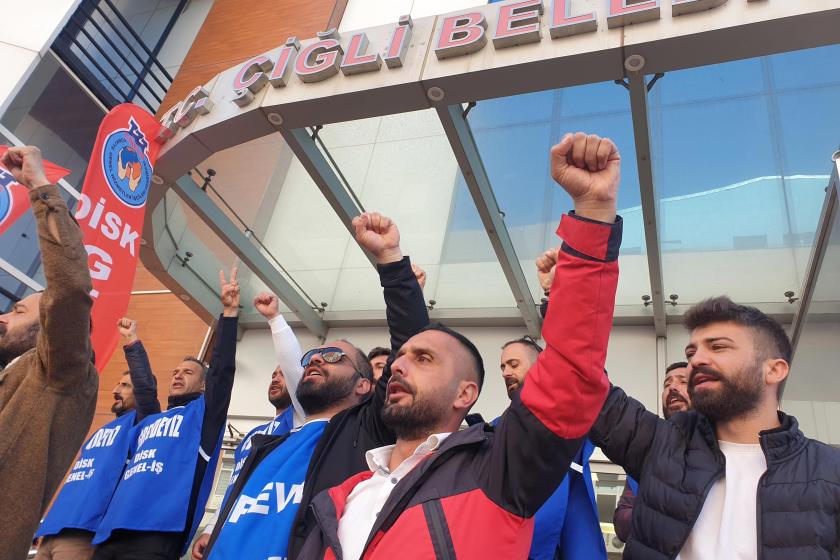 Çiğli Belediyesi işçilerinin grevinde 4. gün: "Başkan brüt zammı söylüyor, enflasyon altı zam teklif ediyor"