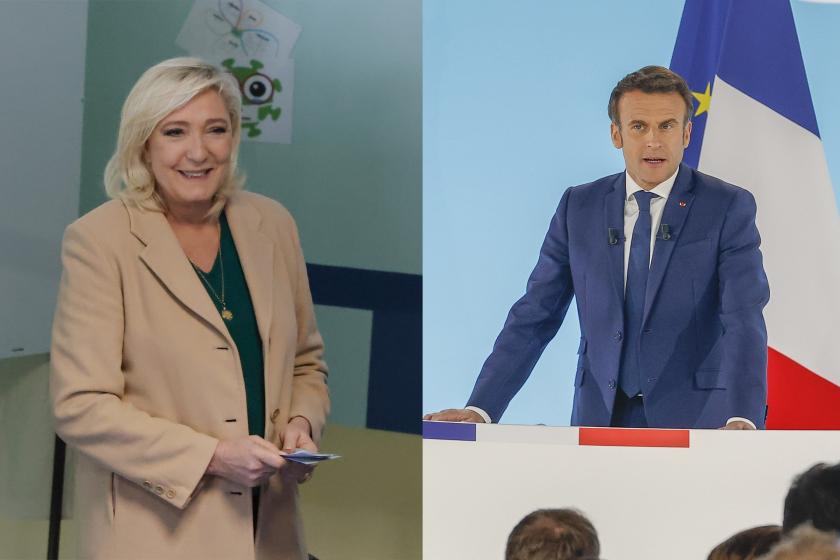 Marine Le Pen ve Emmanuel Macron 