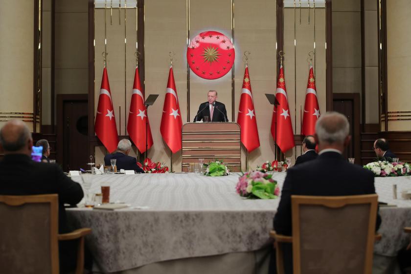 Erdoğan konuşuyor.