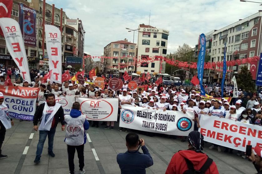 Çorlu'da 1 Mayıs mitingi