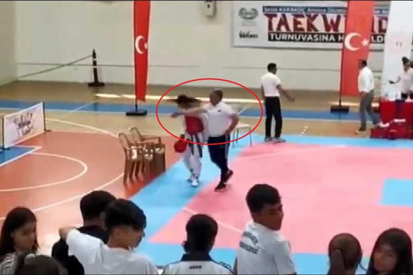 Kadın sporcuya tokat atan tekvando antrenörü