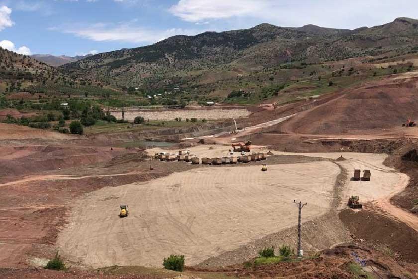 Adıyaman’ın Çamyurdu köyündeki baraj inşaatı