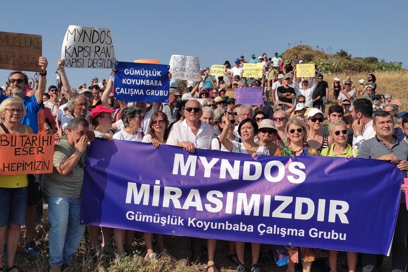 Bodrum Kent Konseyi'nin basın açıklamasından bir fotoğraf.