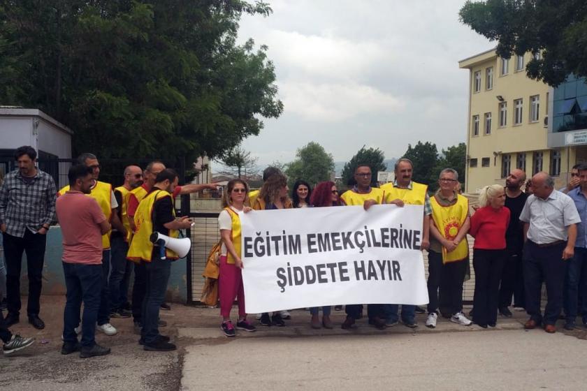 Kocaeli'de eğitim emekçileri şiddete tepki gösterdi