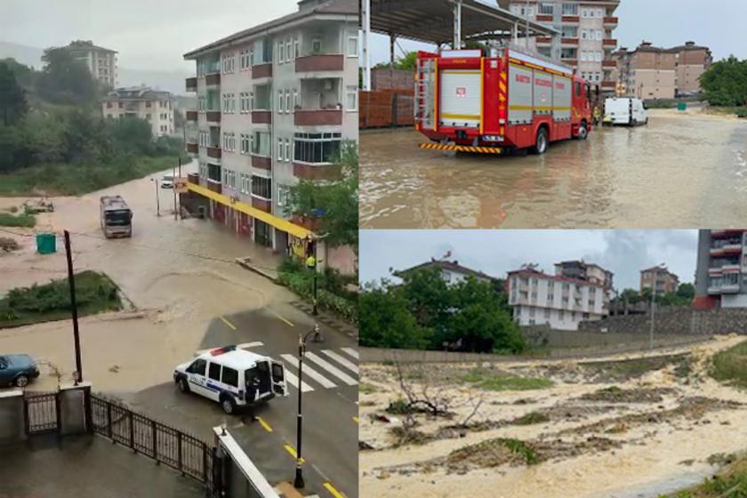 Bartın'da dereler taştı, 6 ev için tahliye kararı verildi