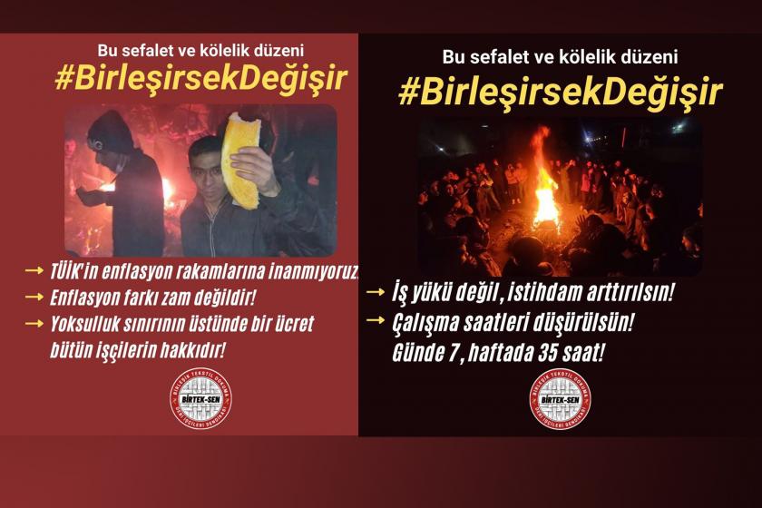 BİRTEK-SEN'den “İnsanca yaşamaya yetecek  bir ücret" talebiyle sosyal medya kampanyası