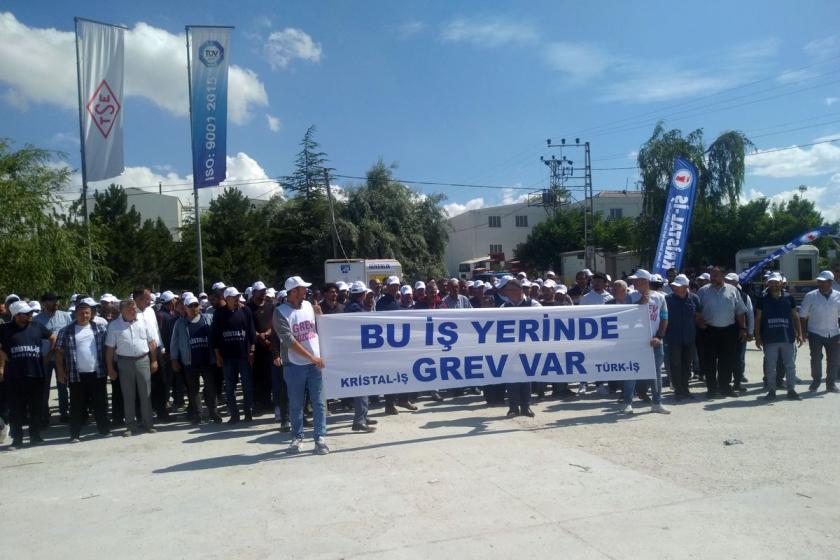 Atışkan Alçı işçileri greve çıktı