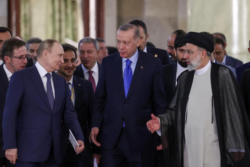 Recep Tayyip Erdoğan, İbrahim Reisi ve Vladimir Putin, Tahran'daki üçlü zirvede