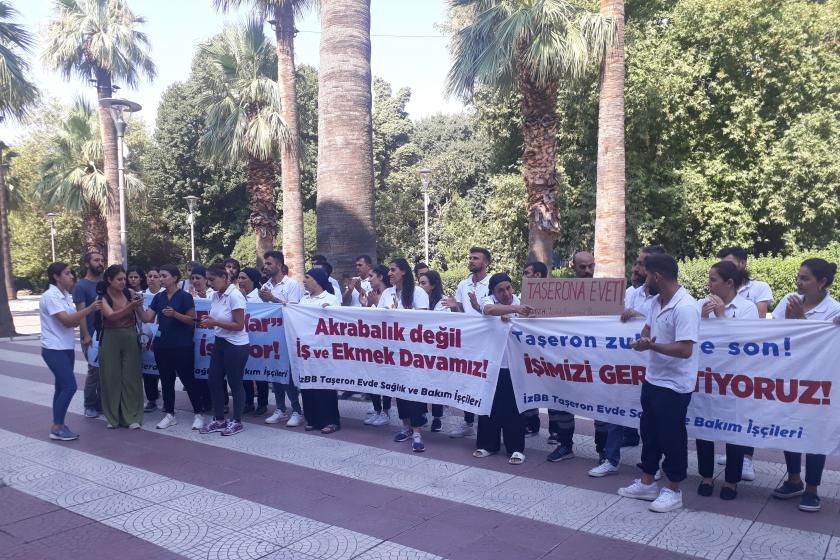 Evde sağlık ve bakım işçileri eylem yaptı 