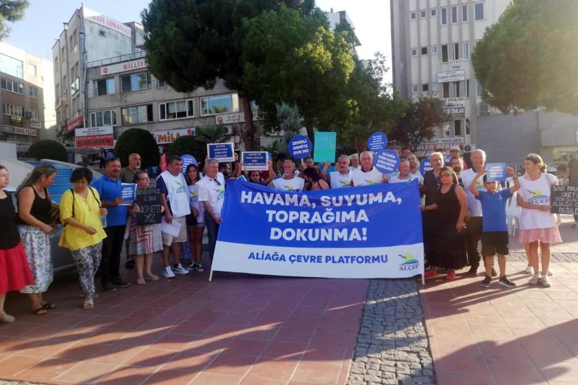 Aliağa'da ölüm gemisine karşı nöbet eylemine başladılar