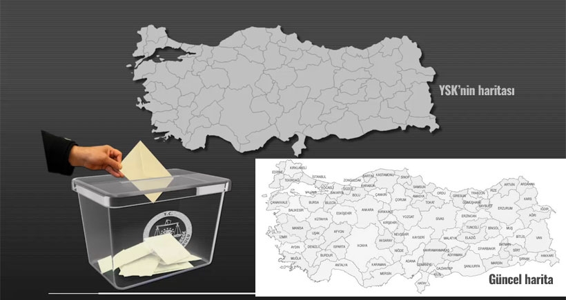 YSK'nin kullandığı Türkiye haritası bile yanlış