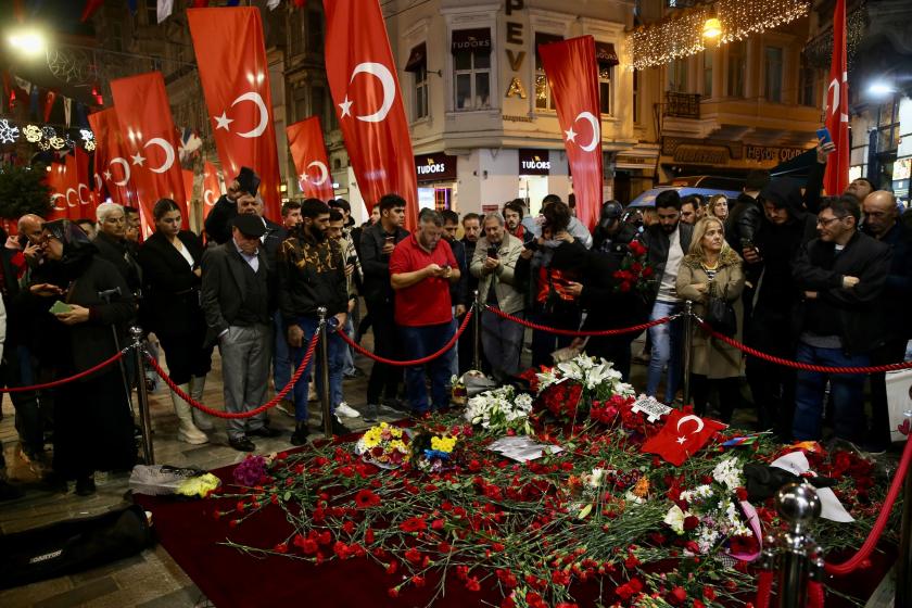 İstiklal Caddesi'nde patlamanın olduğu alan