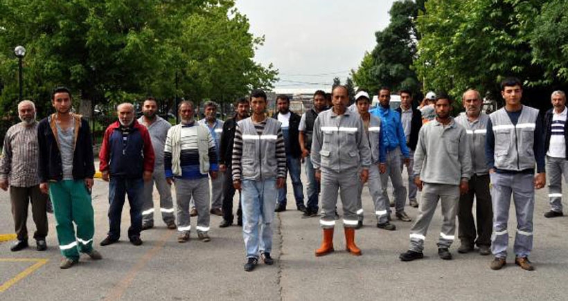 'Toplum yararına program' kapsamında çalışmaları sona eren işçilerden protesto