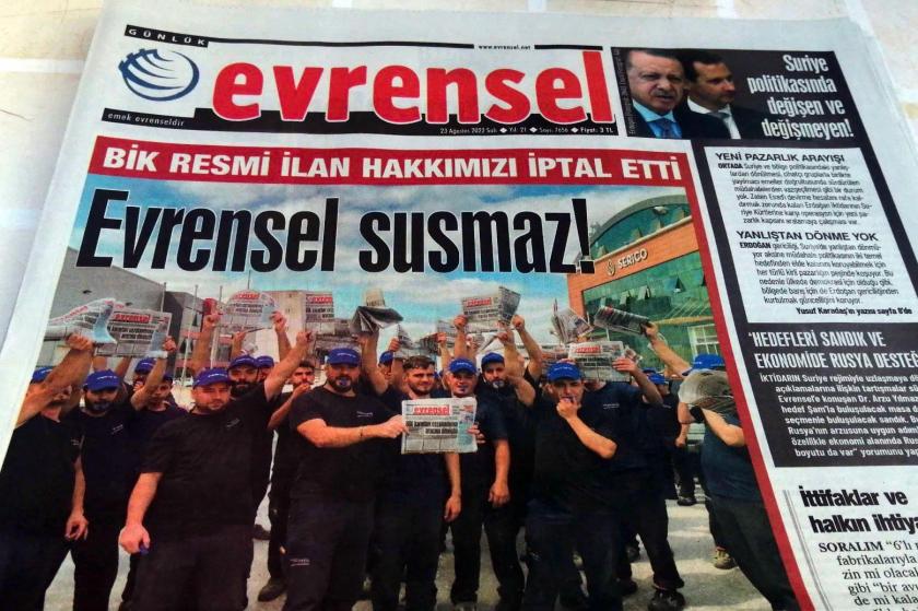 Evrensel susmaz manşetimiz