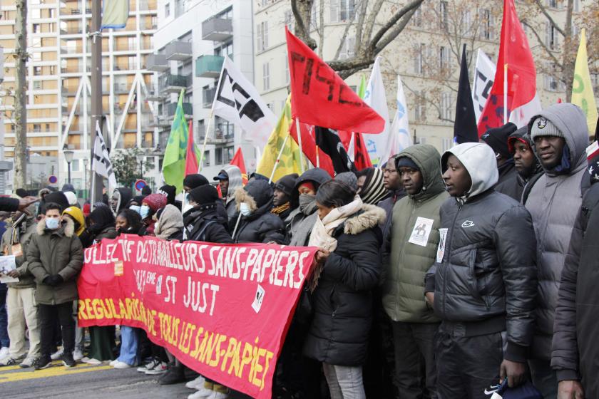 Fransa'da göçmen yasası protesto edildis