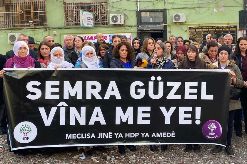 Semra Güzel için açıklama yapan HDP Kadın Meclisi üyeleri