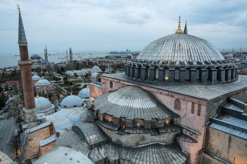 Ayasyofya minaresinden tarihi yarımada görünümü.