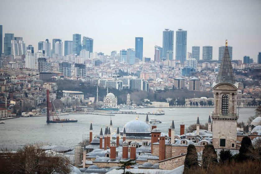 Ayasyofya minaresinden tarihi yarımada görünümü. Ortaköy.