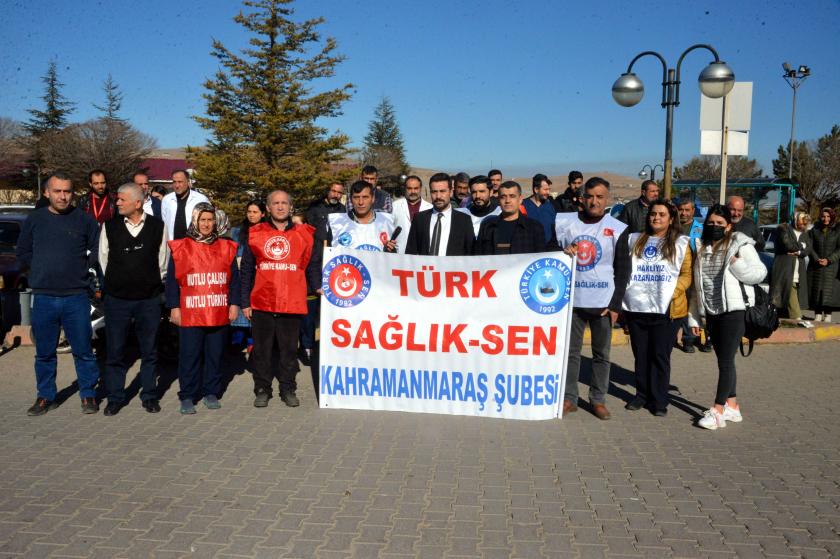 Afşin'de doktora saldırı protesto edildi