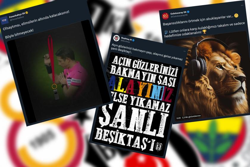 Fenerbahçe, Beşiktaş ve Galatasaray futbol kulüplerinin Twitter paylaşımları