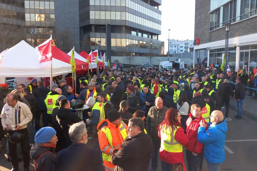 ALmanya'da greve giden işçiler