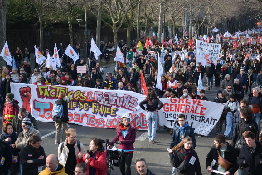 Fransa'da düzenlenen eylem