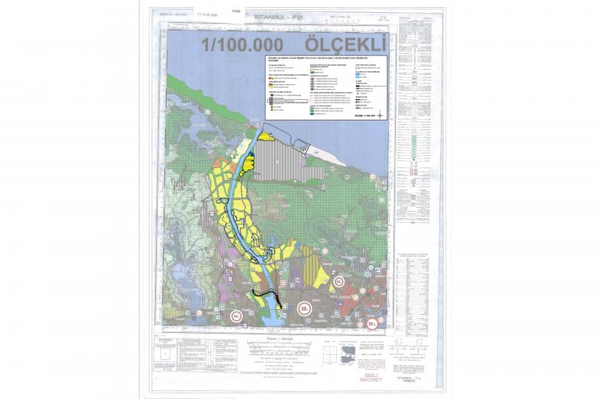 İstanbul ili Avrupa yakası rezerv yapı alanı 1/100.000 ölçekli çevre düzeni plan değişikliği gösterim