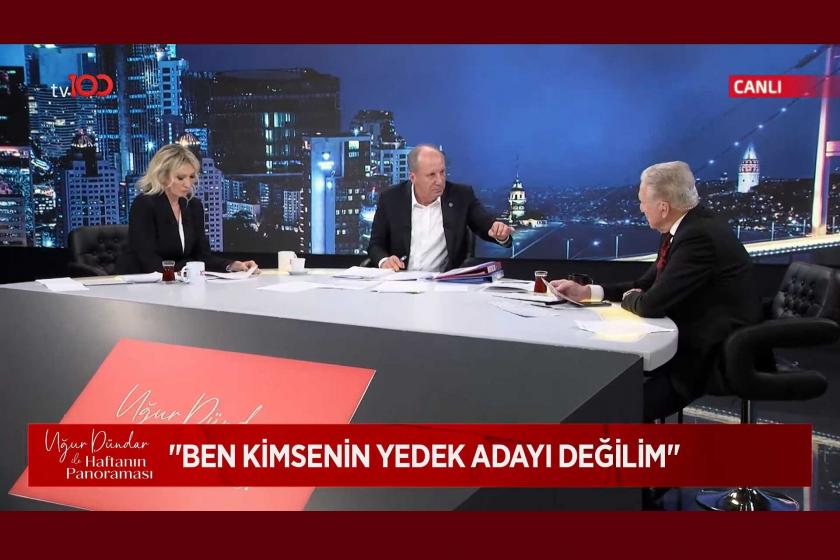 Muharrem İnce, TV100'de açıklamalarda bulunurken