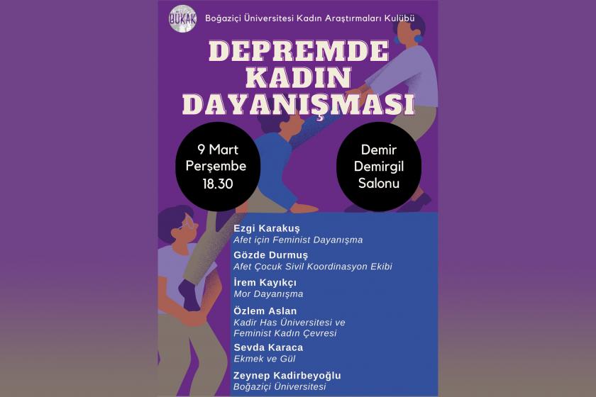 “Depremde Kadın Dayanışması” etkinliği Boğaziçi Üniversitesinde