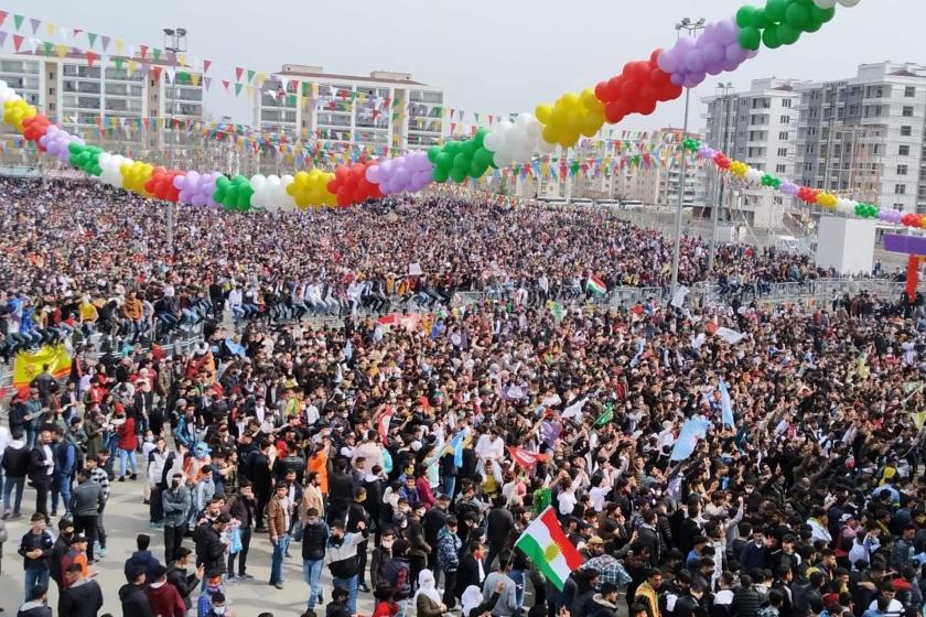 Diyarbakır Newroz kutlamasından bir fotoğraf.