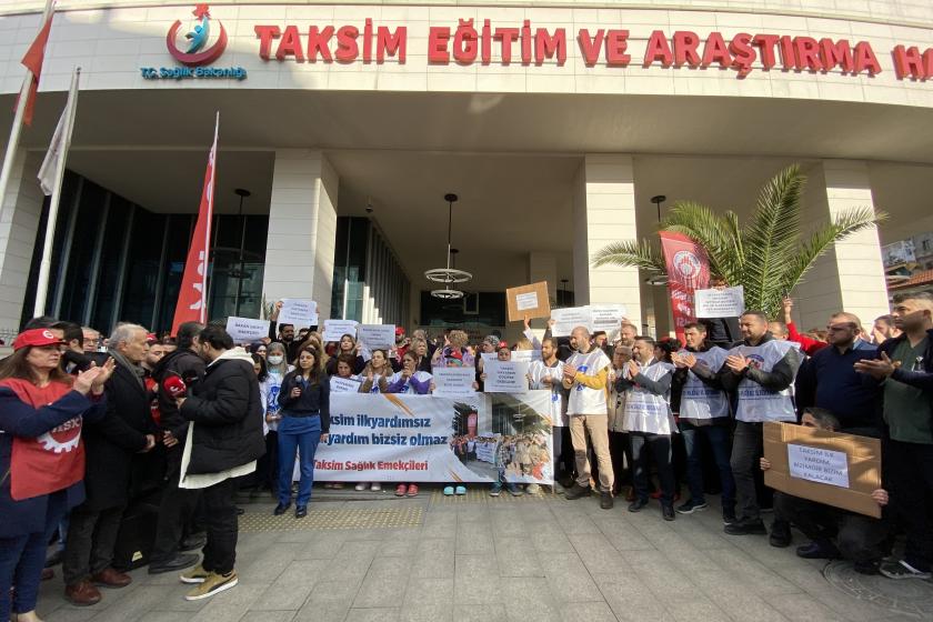 Taksim Eğitim Ve Araştırma Hastanesi sağlık çalışanları  eylemi