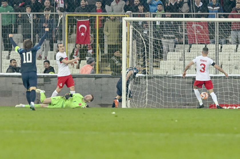 A Milli Futbol Takımı'nın EURO 2024 elemelerinde Hırvatistan ile karşılaştığı maçtan fotoğraf.