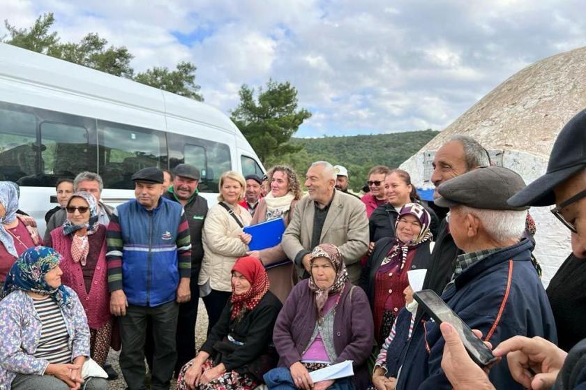 Bodrum'un kırsal Kızılağaç, Çamlık, Yalıçiftlik ve Kumköy mahallelerinde köylüler taş ocağına karşı eylemde