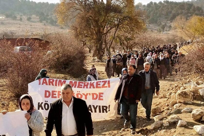 Dereköy'de kömür madenine karşı bir eylem