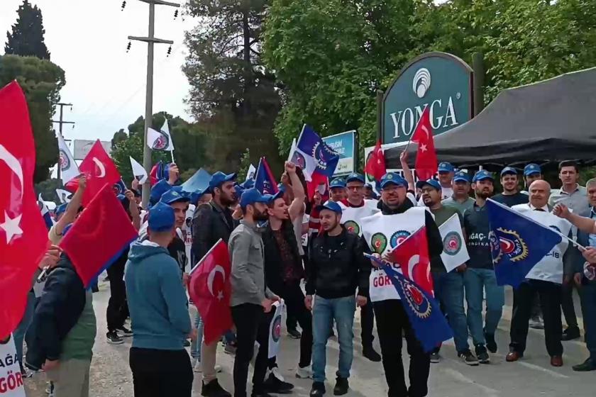 Denizli'de greve çıkan Yonga Mobilya işçileri