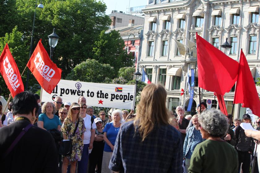 Oslo'da nato karşıtı eylem