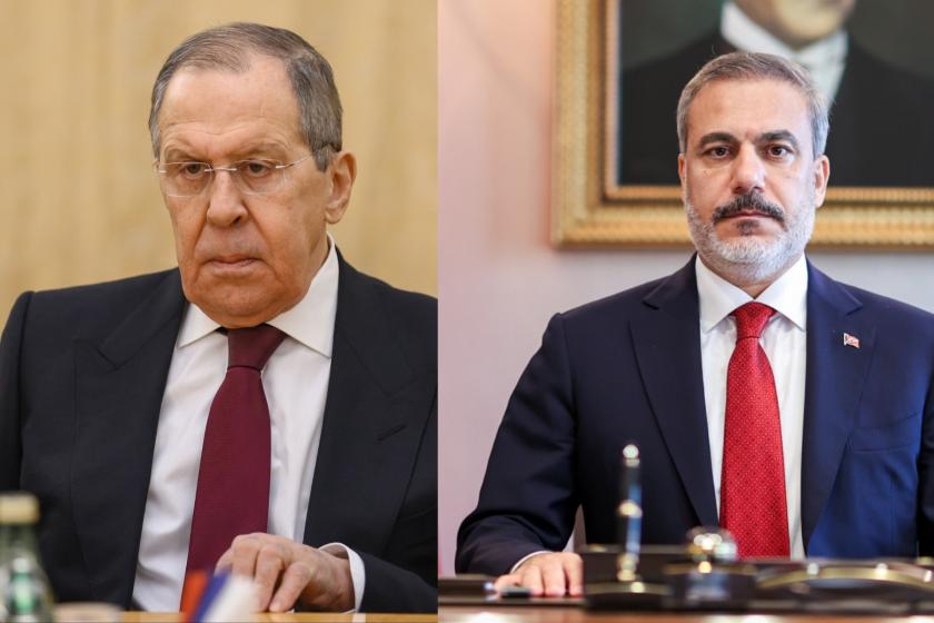 Sergey Lavrov (solda), Hakan Fidan (sağda)