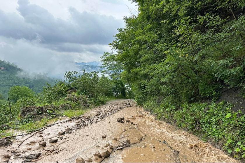 Ordu'da sağanak ve heyelan