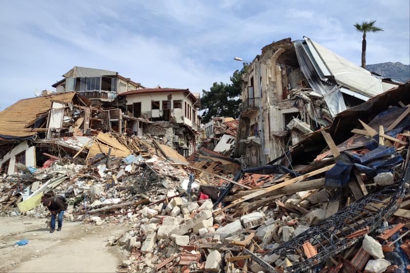 Maraş merkezli depremin ardından Malatya'da çekilen bir fotoğraf.