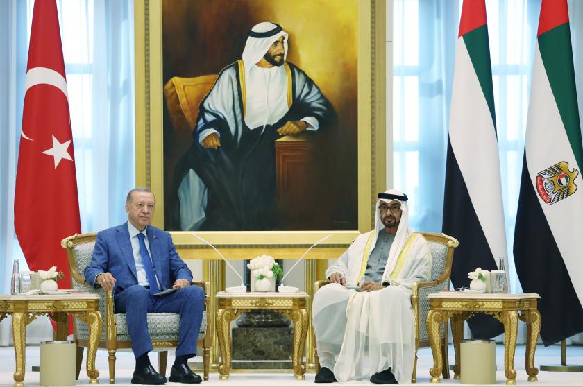 Erdoğan ve Birleşik Arap Emirlikleri (BAE) Devlet Başkanı Şeyh Muhammed Bin Zayed Al Nahyan