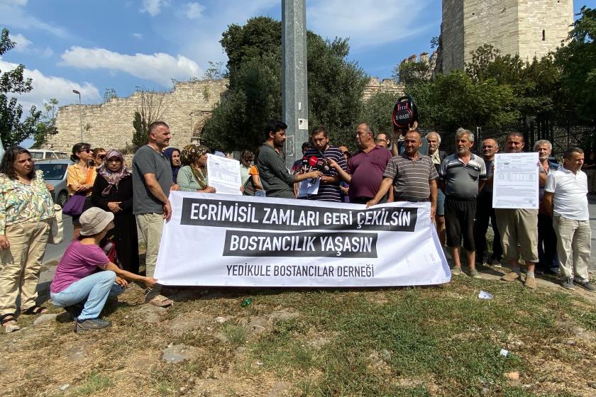 Yedikule bostancıları eylemde