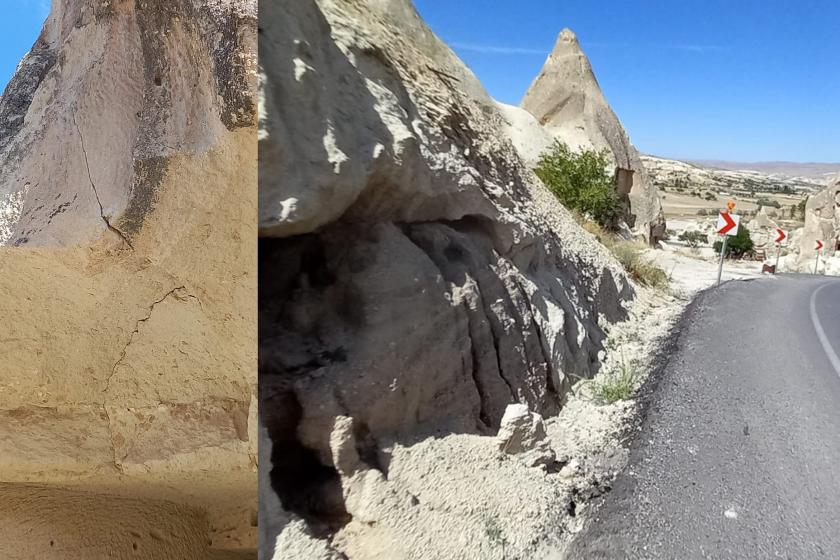 Peri bacalarında yol kullanımından dolayı oluşan çatlaklar