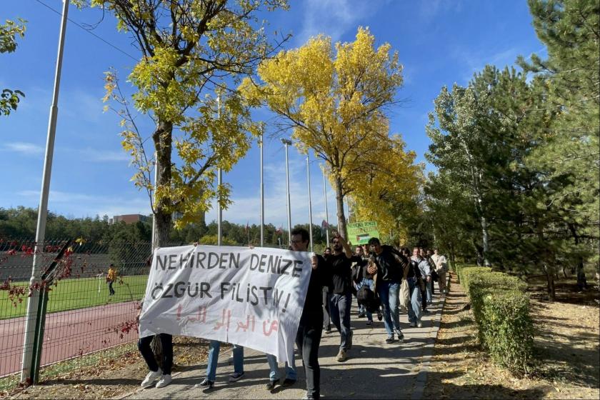 ODTÜ öğrencilerinin Filistin'e destek yürüyüşü