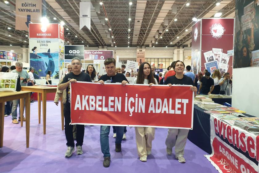 Akbelen için adalet yazılı pankartla yürüyüş düzenlendi