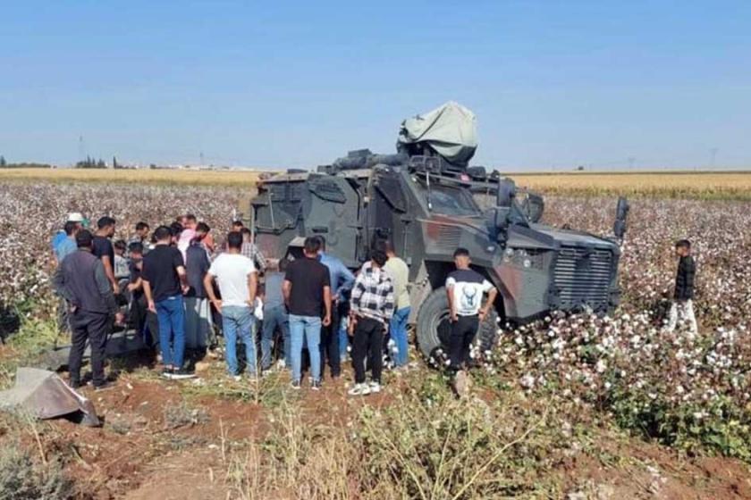 Urfa Ceylanpınar'da devrilen zırhlı araç