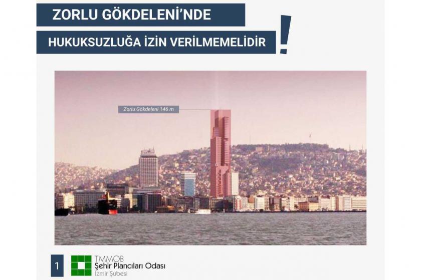 ŞPO İzmir Şubesi'nin Zorlu Gökdeleni afişi