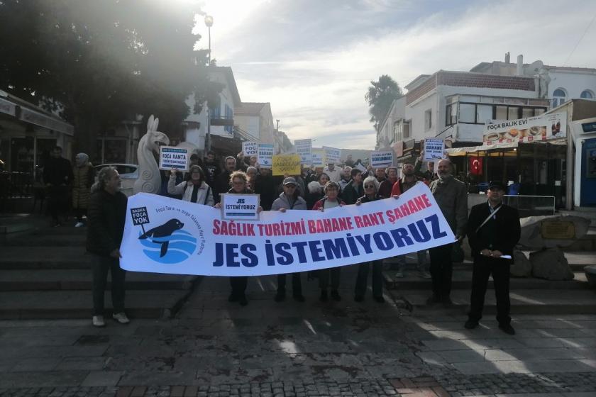 Foça'da yapılmak istenen JES projesine karşı eylem