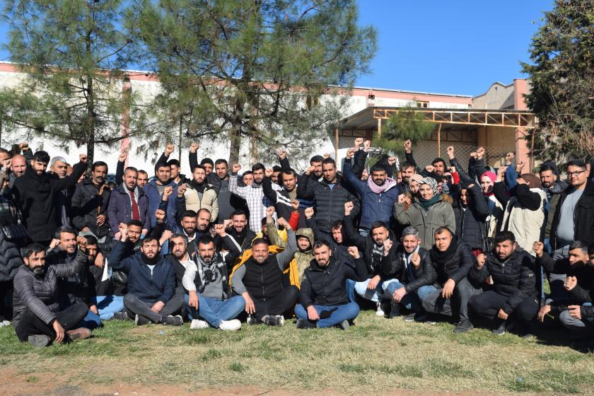 Urfa'da hakları için direnen Özak Tekstil işçileri