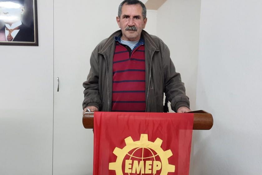 Emek Partisi Ordu Altınordu İlçe Başkanı kürsüde.